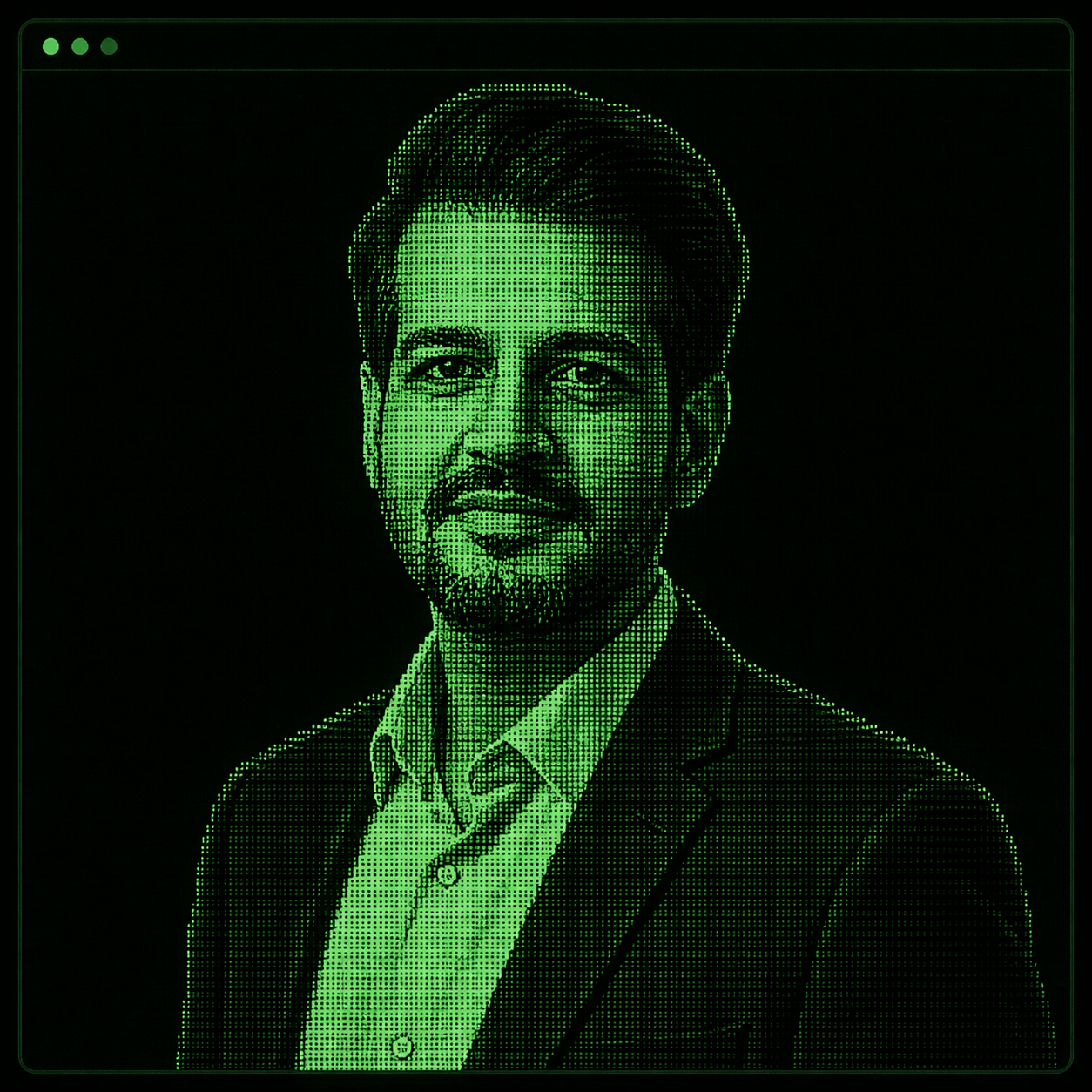 Terminal-style portrait of Devesh Batra